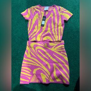 Fashionnova Shirt Skirt Set